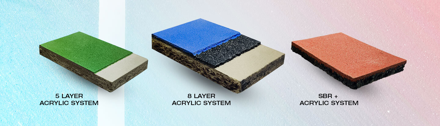 Acrylic court installation
